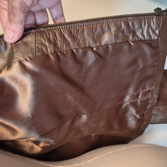 ARDEN B Bronze Metallic leather  Zipper jacket Sz 4 Four Front Pockets - Picture 5 of 16